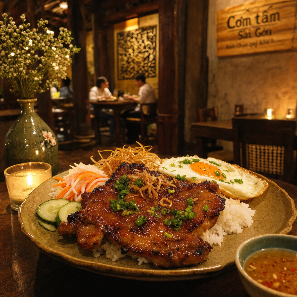 Cơm tấm sườn nướng