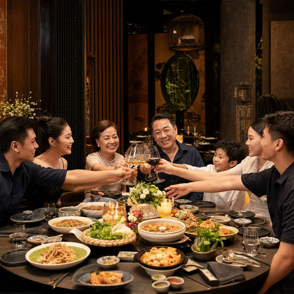 Tiệc gia đình ấm cúng tại MONA Dining